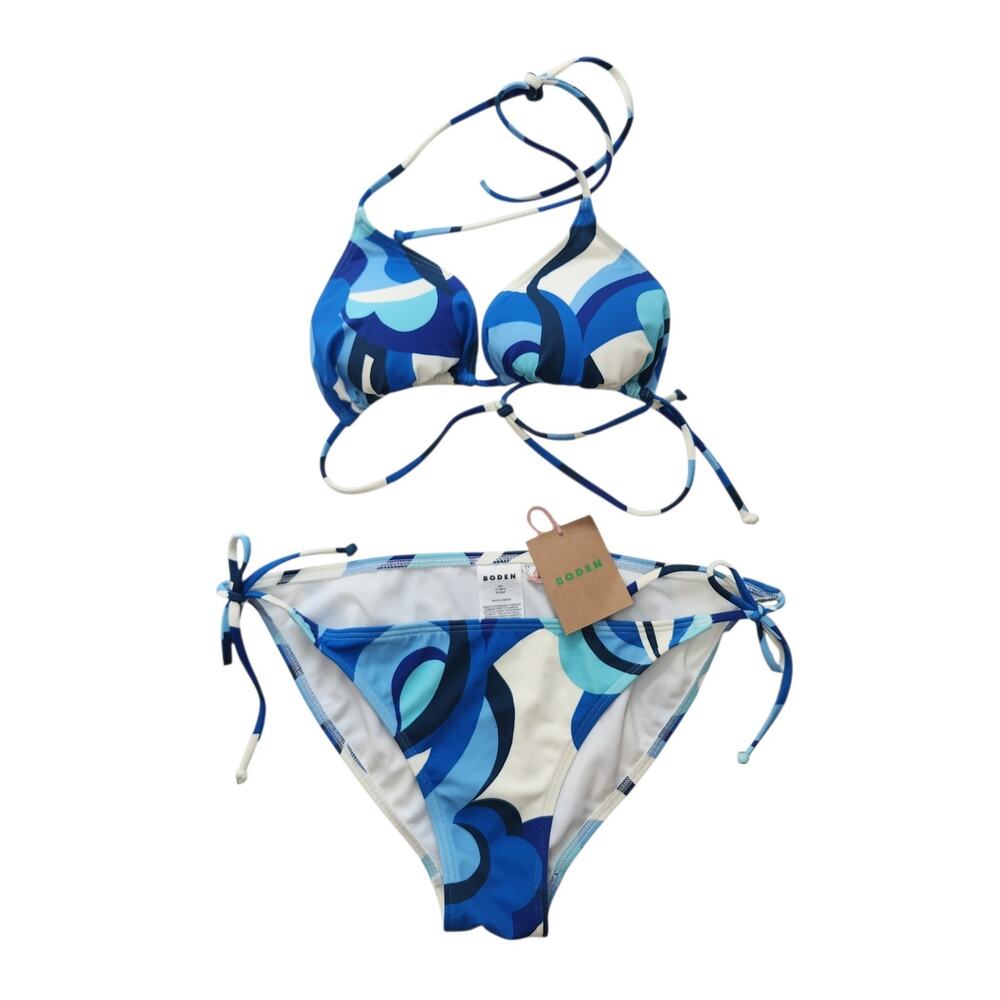 Boden Symi String Bikini set blue size 4 US NEW